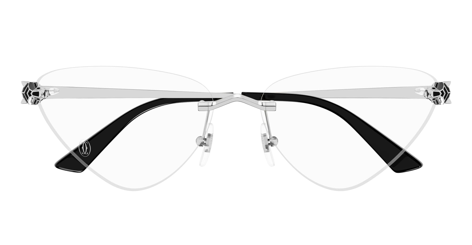Panthère De Cartier Ct0448o-002 – Silver Rx Nd Metal Eyeglasses – Women