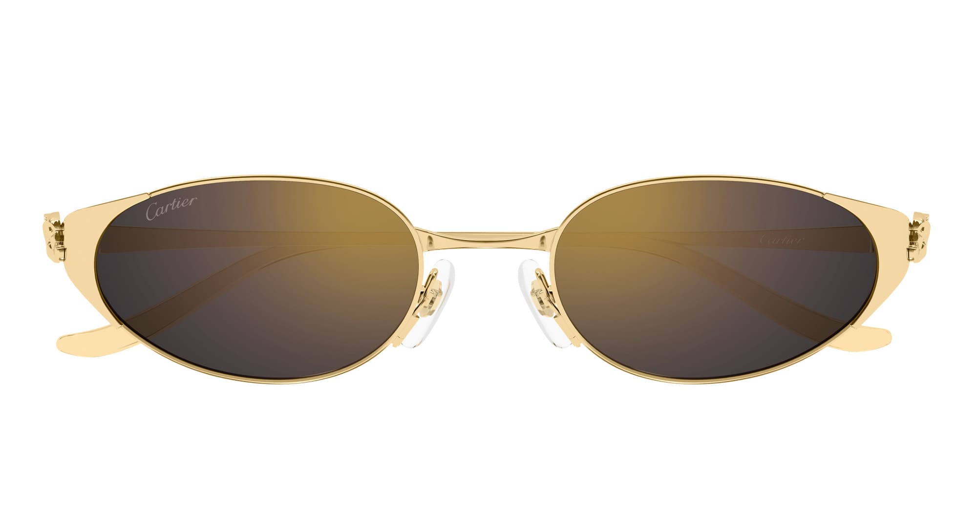 Panthere De Cartier Ct0630s-001 – Gold Grey Metal Sunglasses – Women