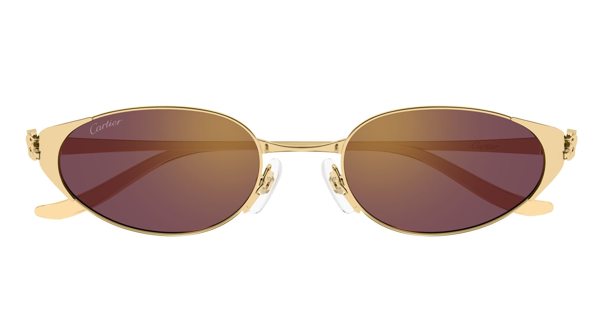 Panthere De Cartier Ct0630s-003 – Gold Violet Metal Sunglasses – Women