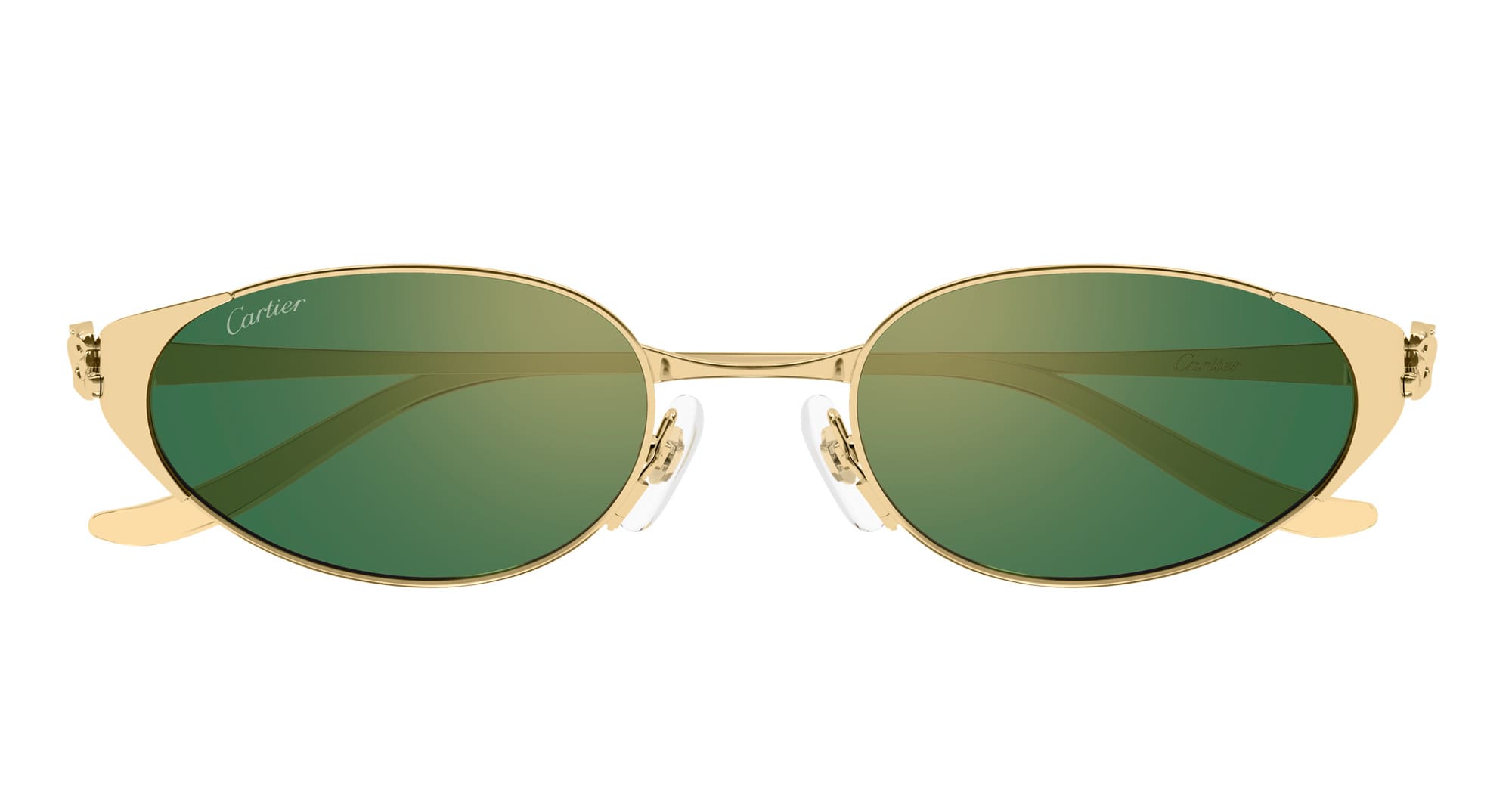 Panthere De Cartier Ct0630s-004 – Gold Green Metal Sunglasses – Women