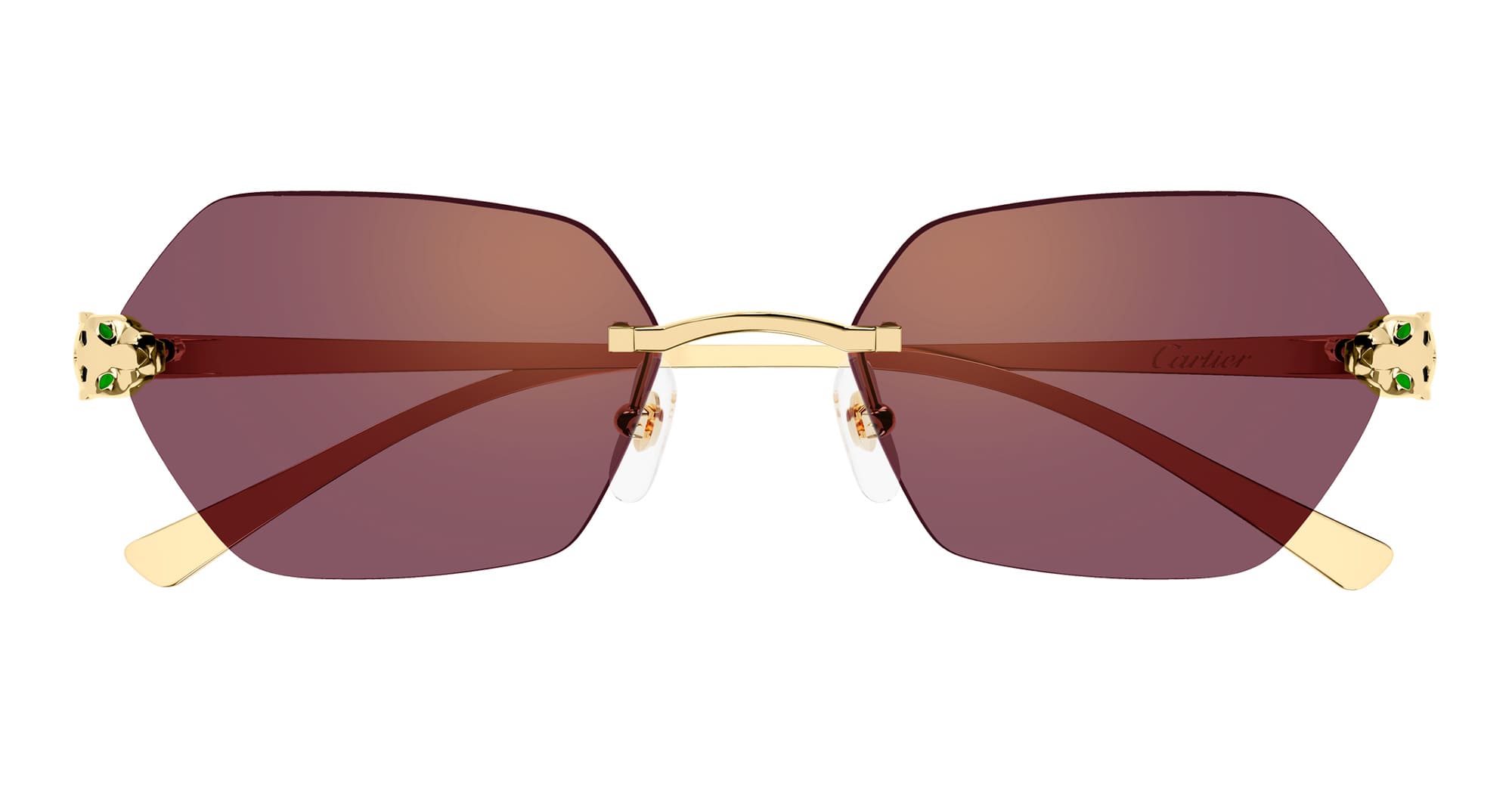 Panthere De Cartier Ct0636s-003 – Gold Metal Sunglasses – Women