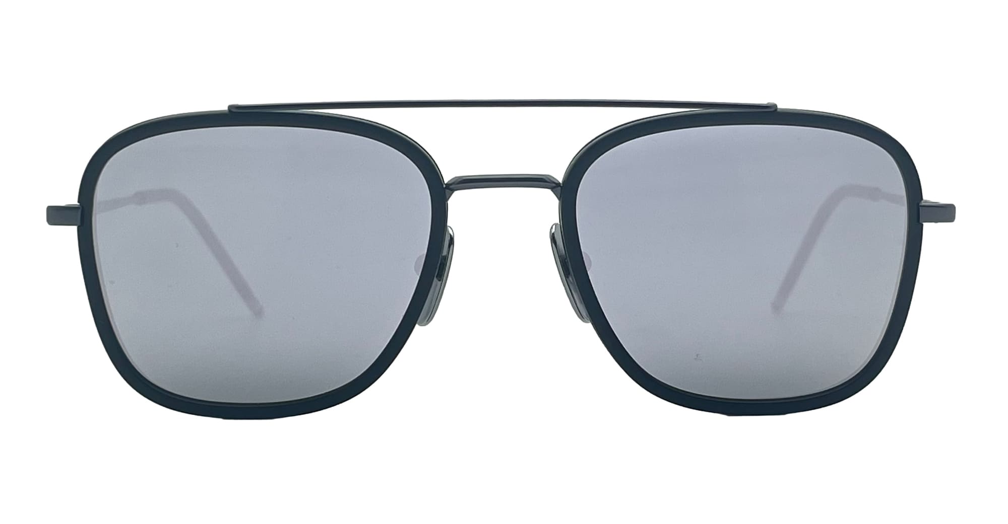 Thom Browne Rectangular Aviator – Matte Black Nd Acetate Sunglasses – Men