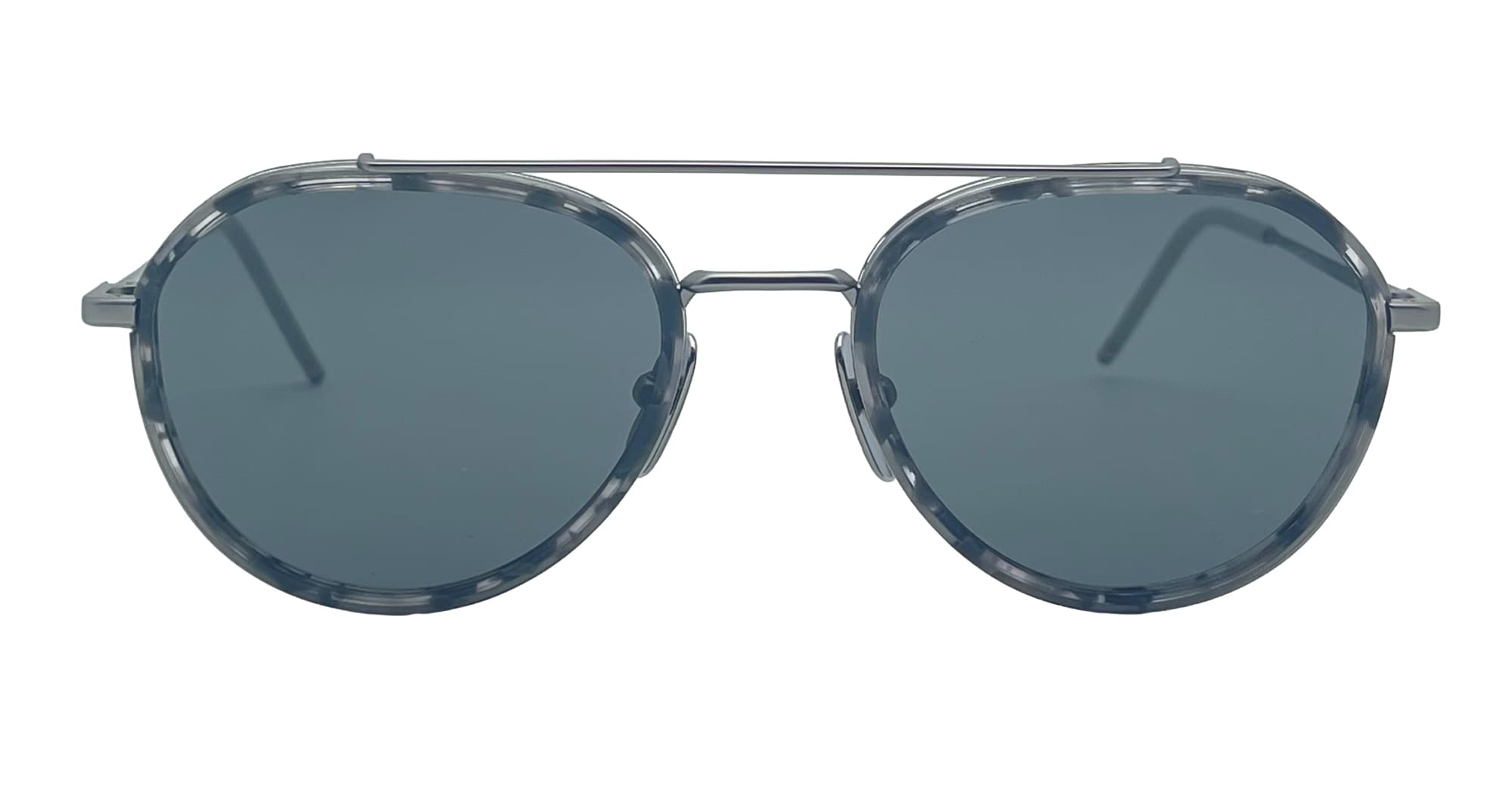 Thom Browne Aviator – Grey Tortoise Nd Acetate Sunglasses – Men